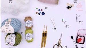 Dụng cụ chart móc thú len nhung đũa