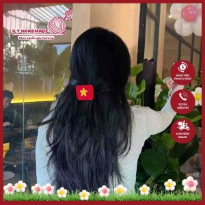 7 tips chọn kẹp tóc len lá cờ hợp mọi kiểu tóc