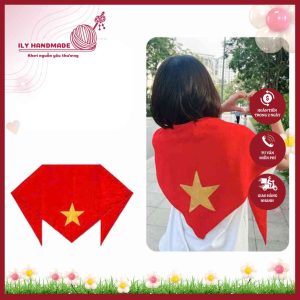 Khăn choàng đỏ sao vàng cao cấp – Tự hào dân tộc dịp 2/9 