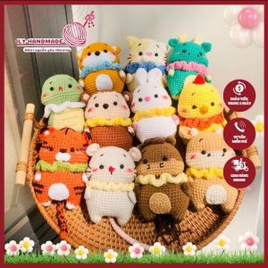 Móc khóa len handmade