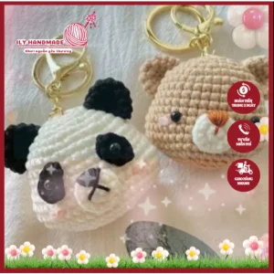 Móc khoá thú bông móc len siêu cưng handmade