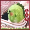 Móc Khóa Len Handmade Hình Khủng Long Xanh Dễ Thương